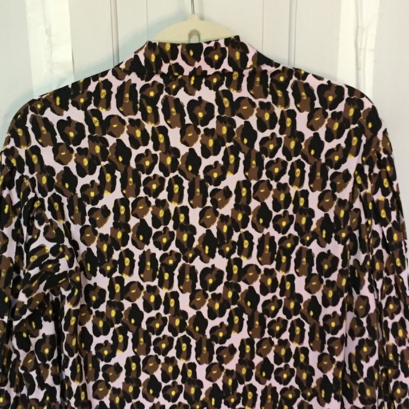 Diane Von Furstenberg Leopard Print Blouse - Brown and Pink - Picture 14 of 16